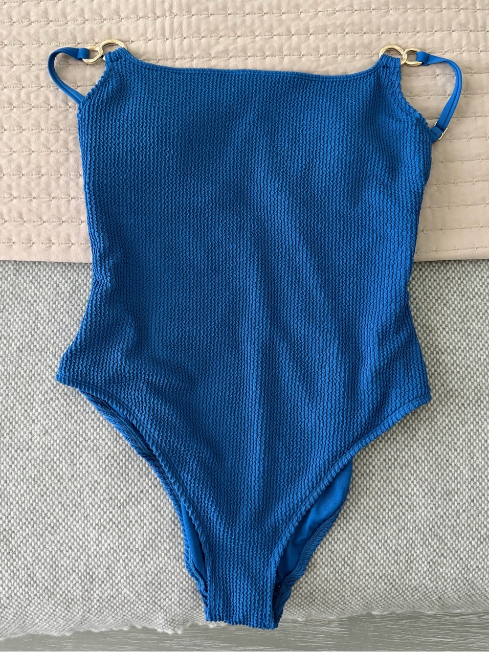 Lilly Pulitzer Blue Textured One-Piece Swimsuit